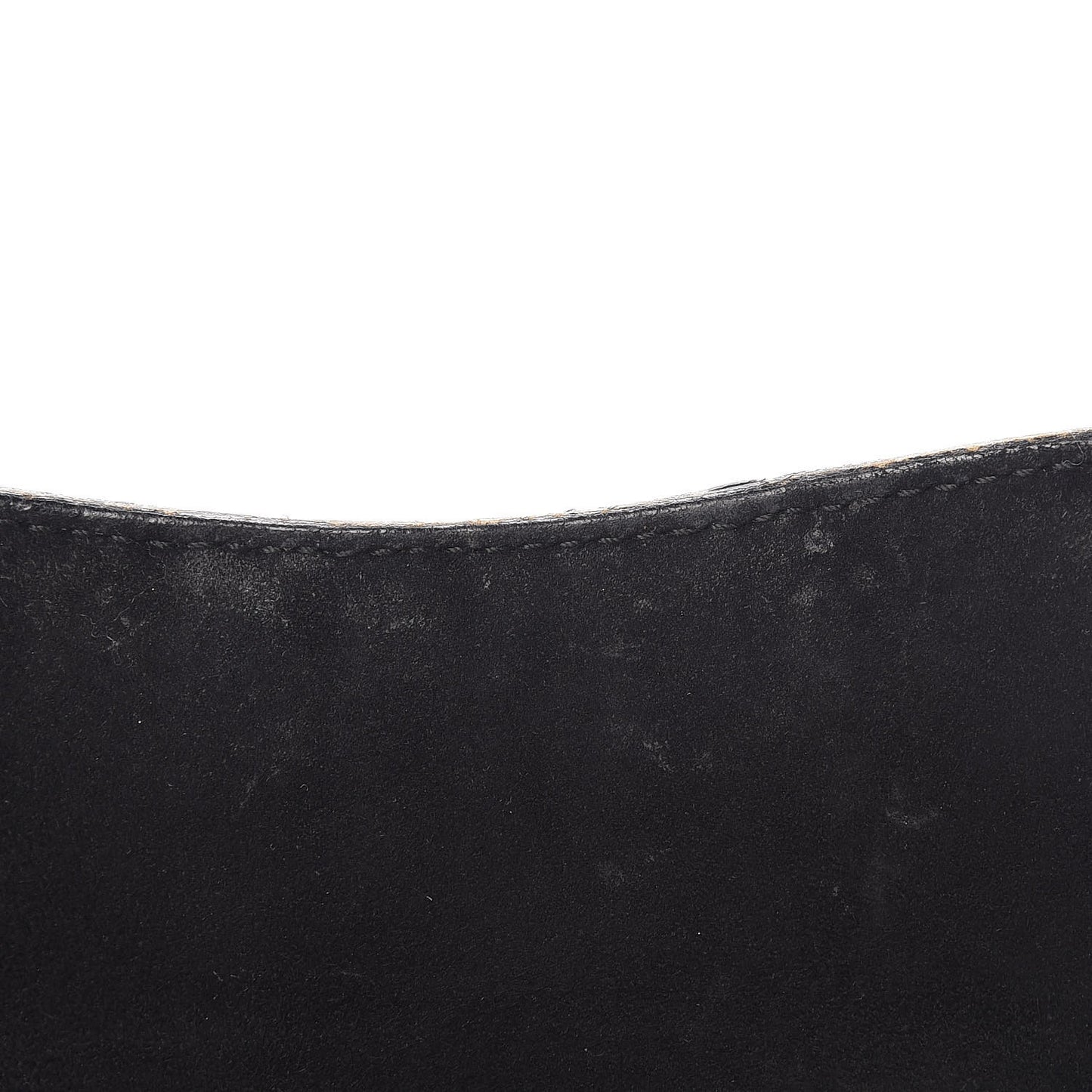 Suede Studded Horsebit Clutch Bag Black