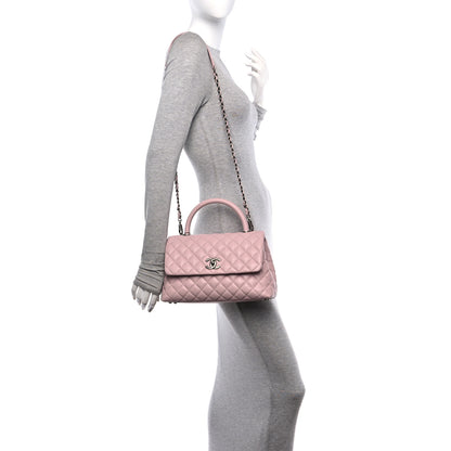 Chanel Caviar Quilted Small Coco Handle Flap Light Pink 2 of 11
