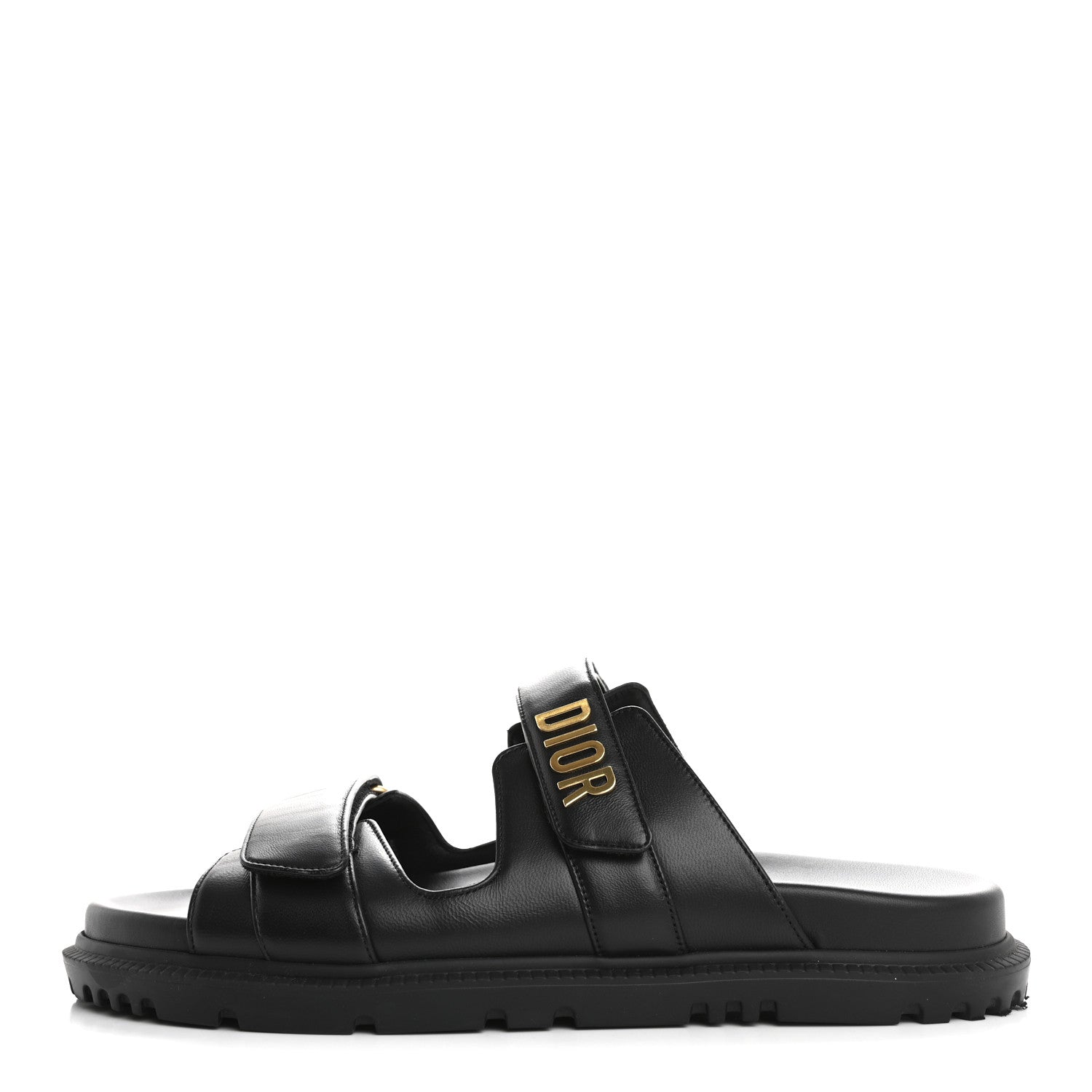 Christian Dior Lambskin Dioract 10mm Slide Sandals 41 Black 1 of 11