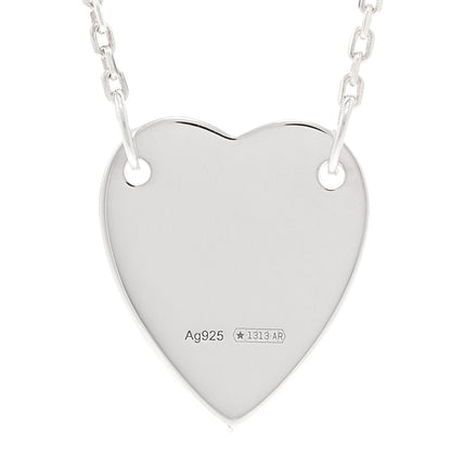 Gucci Sterling Silver Trademark Heart Pendant Necklace 5 of 6