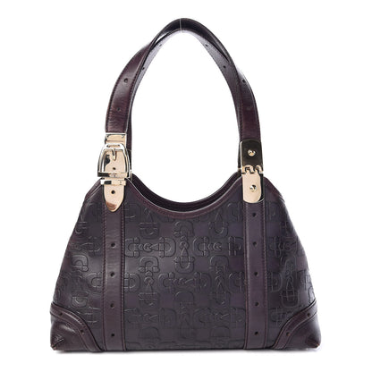 Gucci Calfskin Horsebit Embossed Shoulder Bag Purple 1 of 23