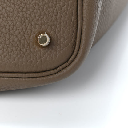 Hermes Taurillon Clemence Picotin Lock 22 MM Etoupe 10 of 11