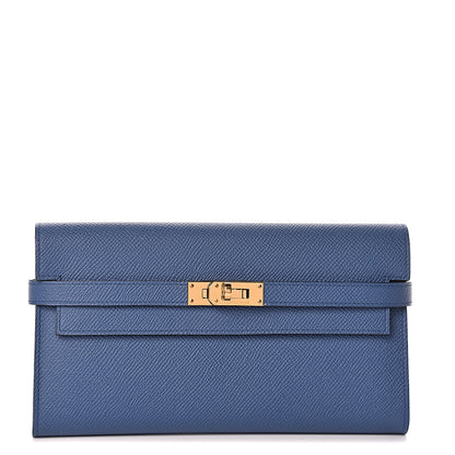 Hermes Epsom Kelly Longue Wallet Bleu Agate 1 of 7