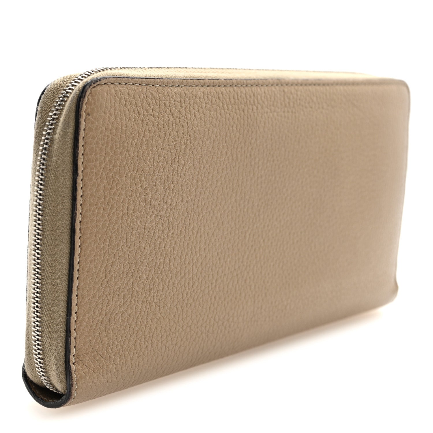 Celine Grained Calfskin Large Zip Around Multifunction Wallet Dune 3 of 6