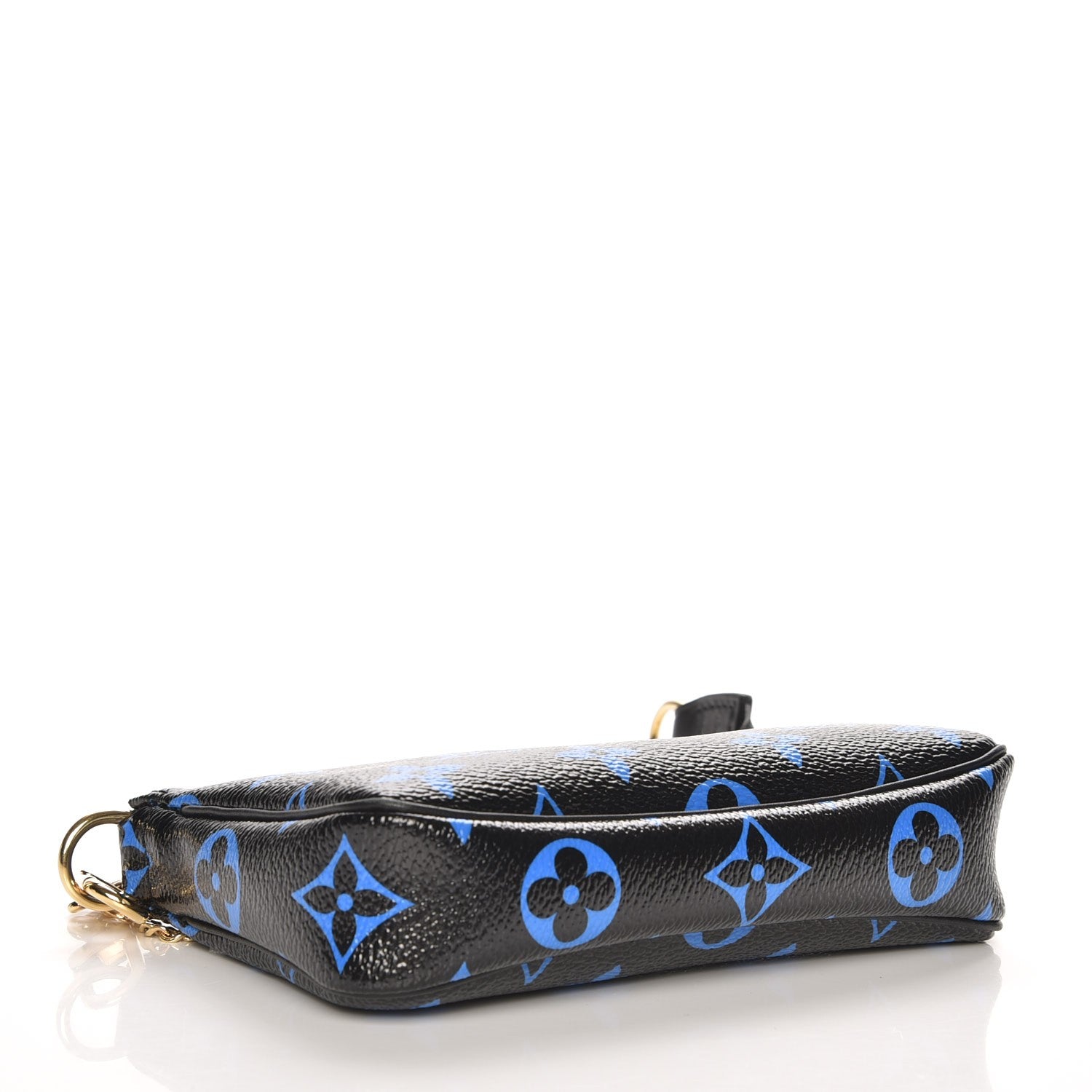 Louis Vuitton Colored Monogram Mini Pochette Accessories Blue Black 4 of 7