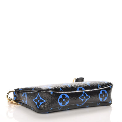 Louis Vuitton Colored Monogram Mini Pochette Accessories Blue Black 4 of 7