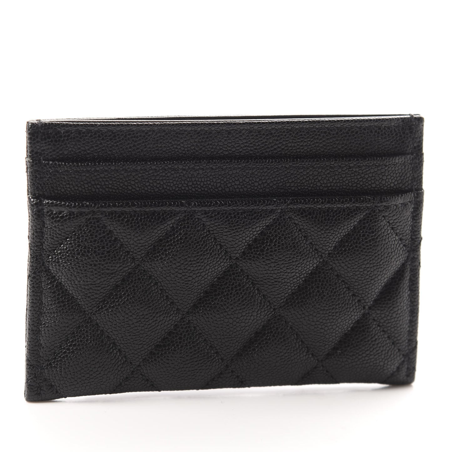 Caviar Quilted Boy Card Holder Black