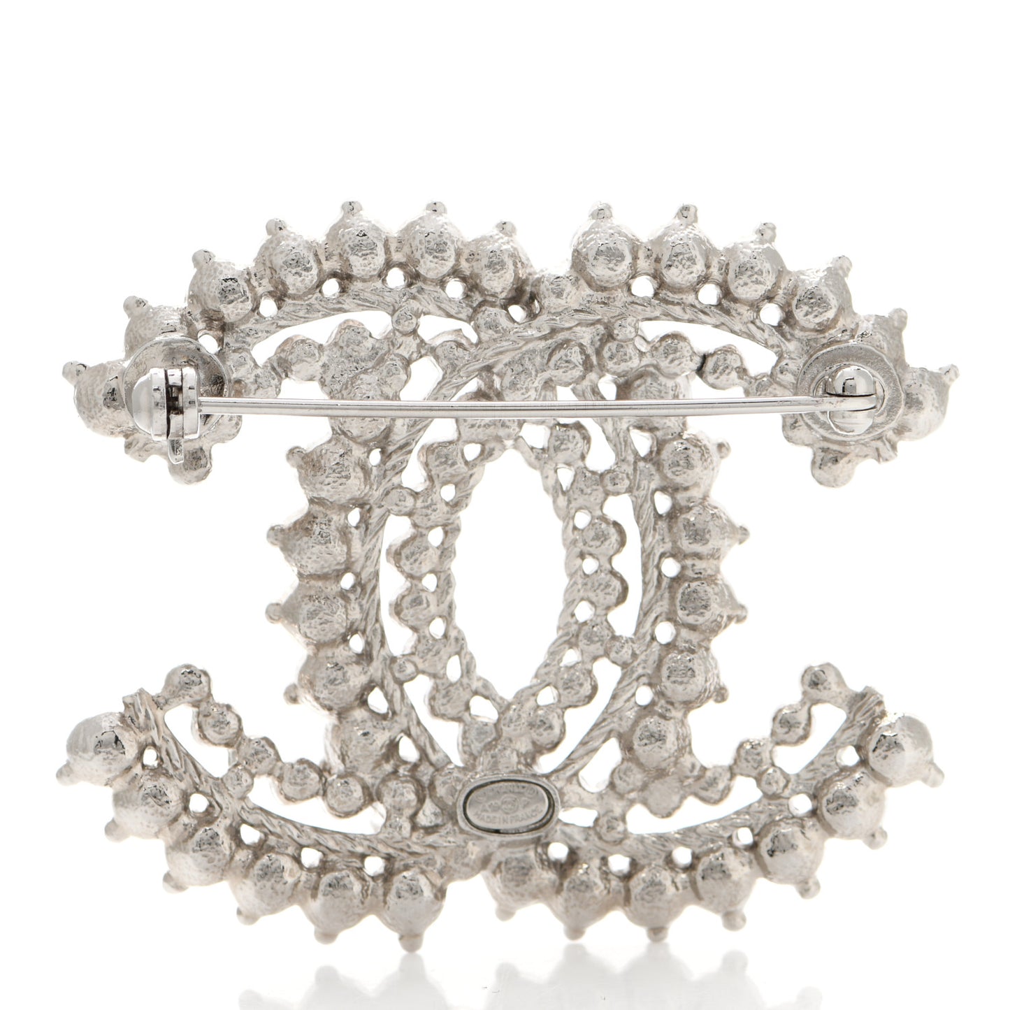 Crystal CC Brooch Silver