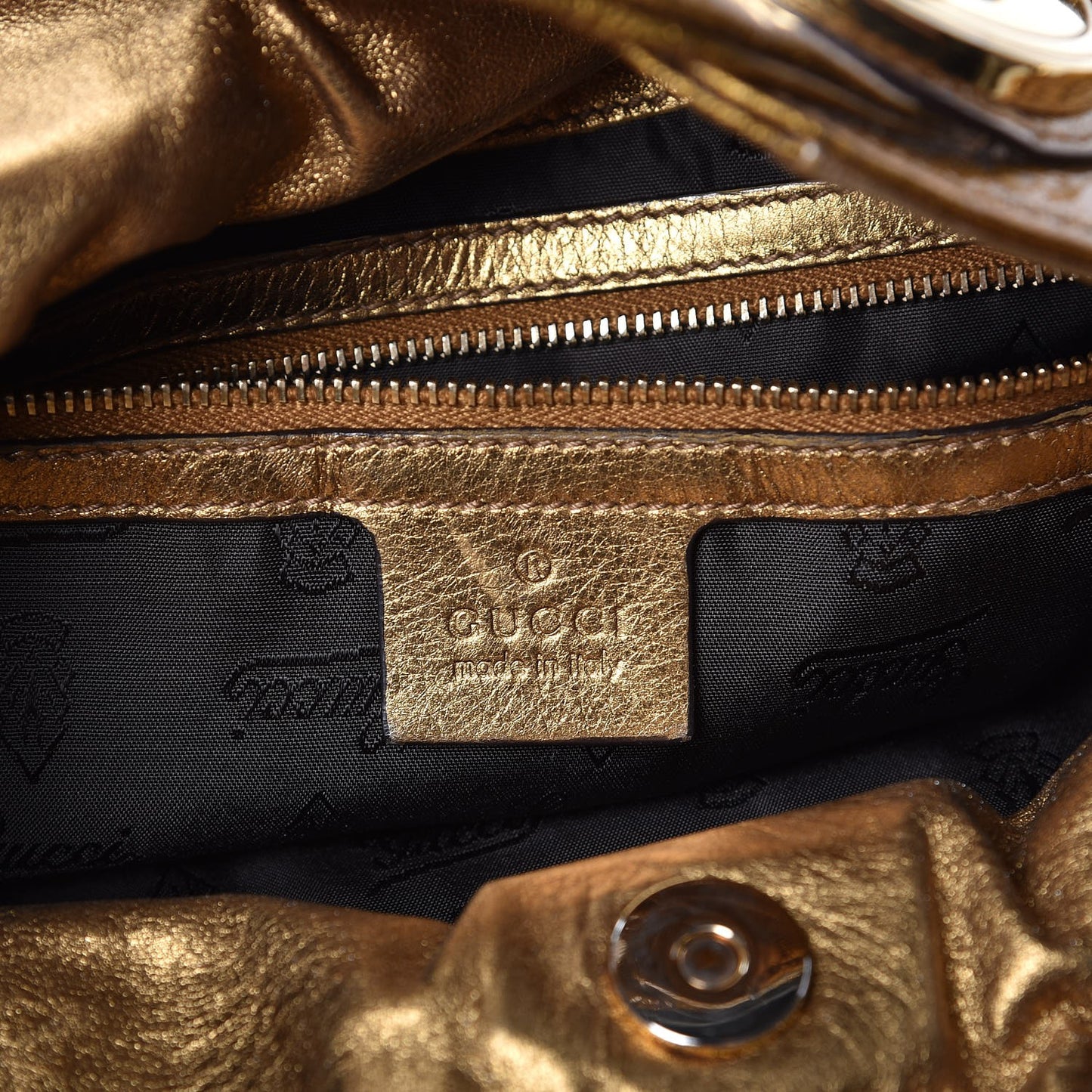 Metallic Patent Small Hysteria Gold