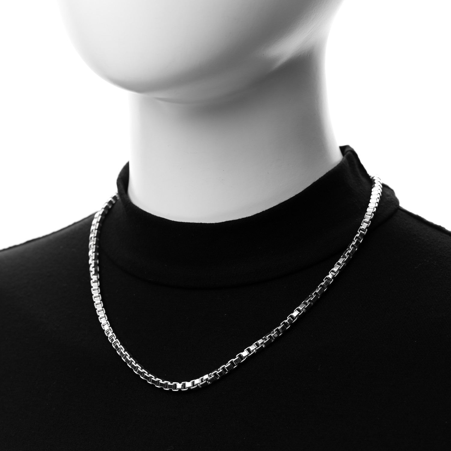 Tiffany Sterling Silver 4mm Venetian Link Necklace 1772450