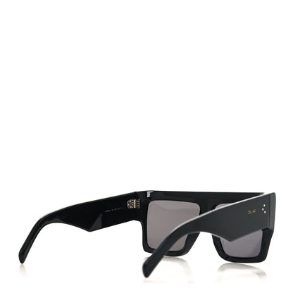 Celine Acetate Flat Top Rectangular Sunglasses CL400921 Black 4 of 7