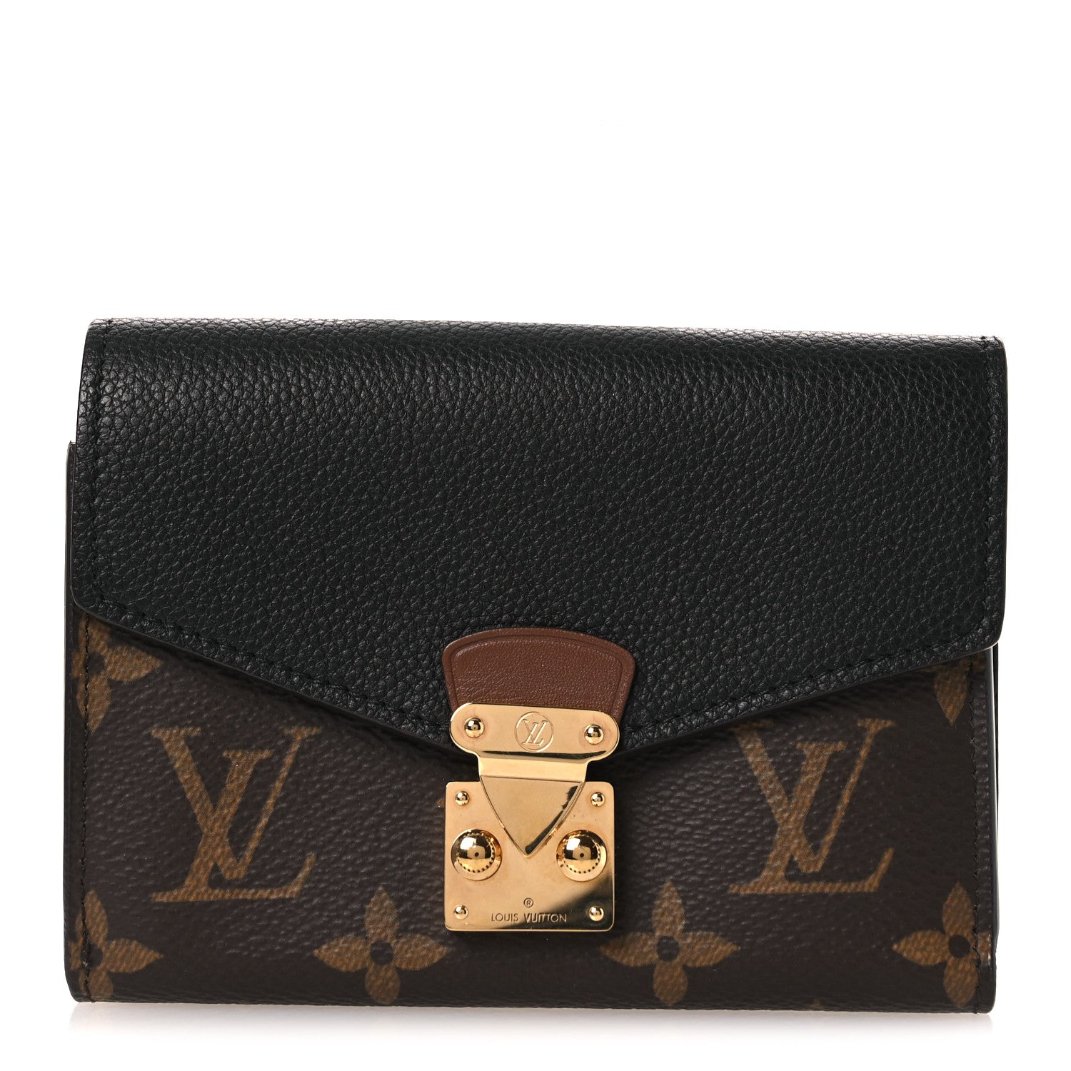 Louis Vuitton Monogram Pallas Compact Wallet NM Black 1 of 8