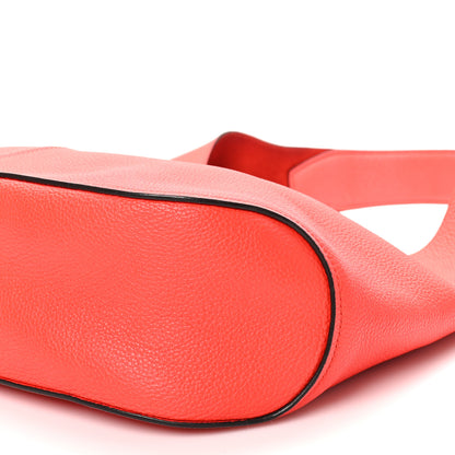 Salvatore Ferragamo Calfskin Gancini Margot Hobot Candy Apple Red 9 of 9