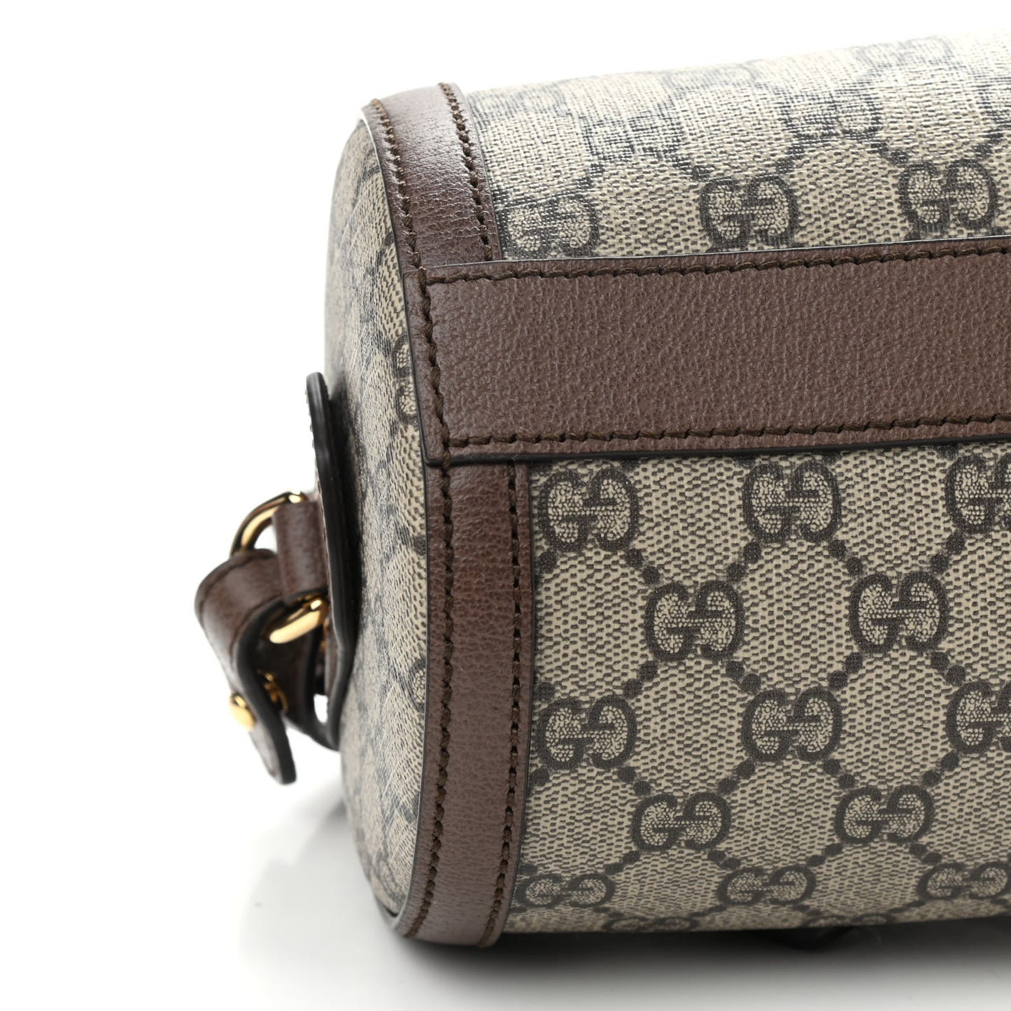 GG Supreme Monogram Web Small Ophidia Boston Bag Beige New Acero