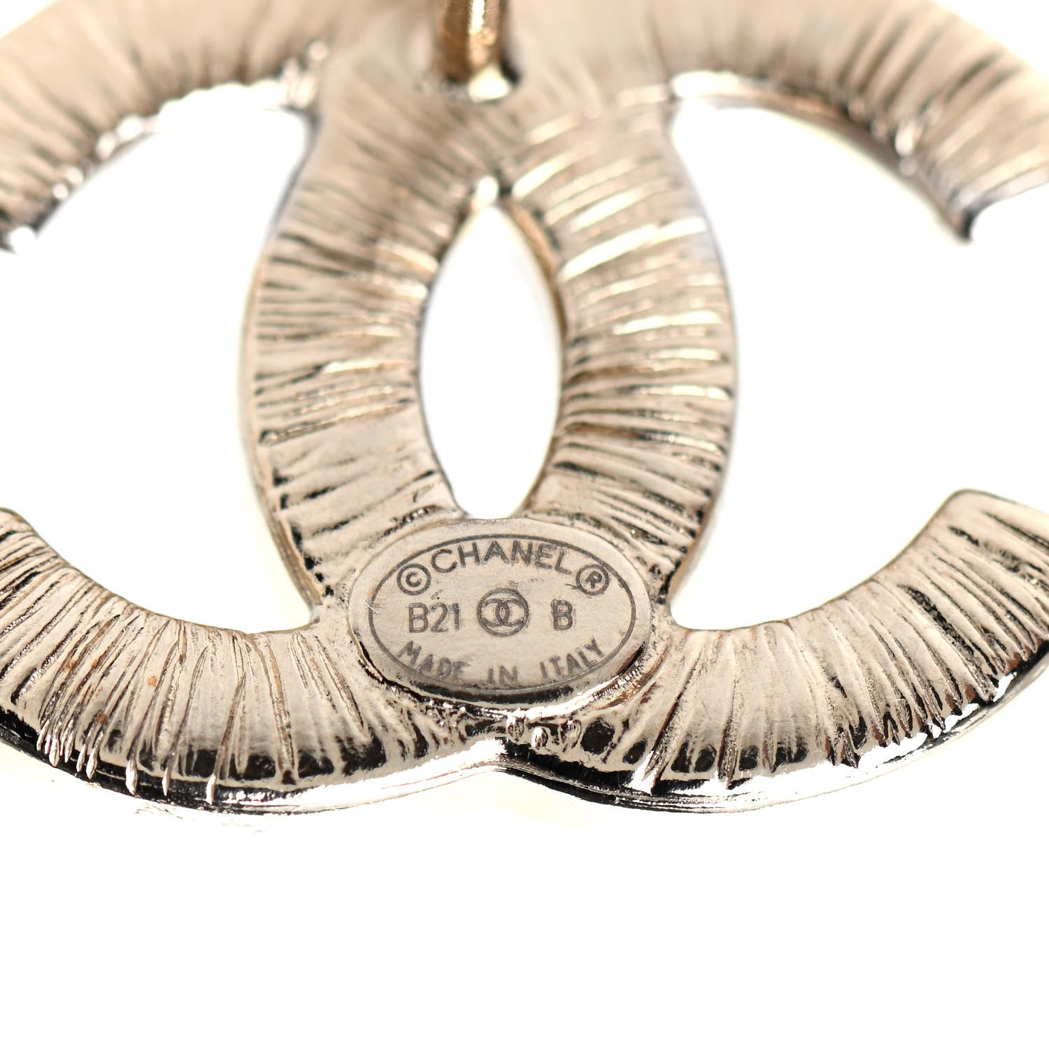 Chanel Crystal CC Earrings Gold 4 of 4