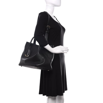 Christian Dior Supple Grained Calfskin Large Open Bar Tote Black 2 of 10