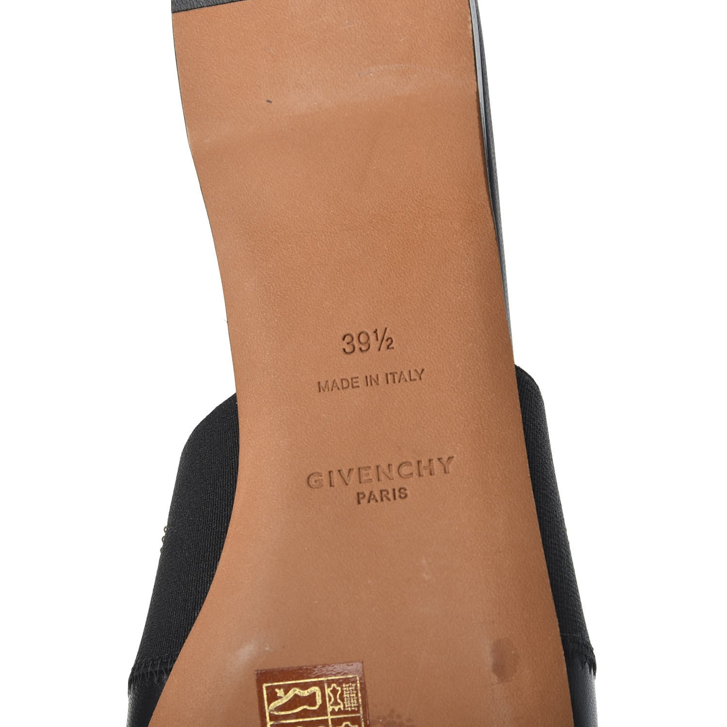 Givenchy Calfskin Crystal Embellished Bedford Logo Mule Slides 39.5 Black 9 of 10