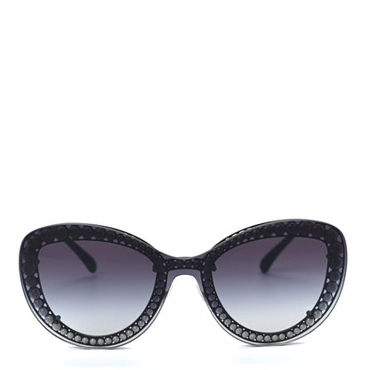 Chanel Acetate Metal Pearl Butterfly Sunglasses 4236-H Black 2 of 6