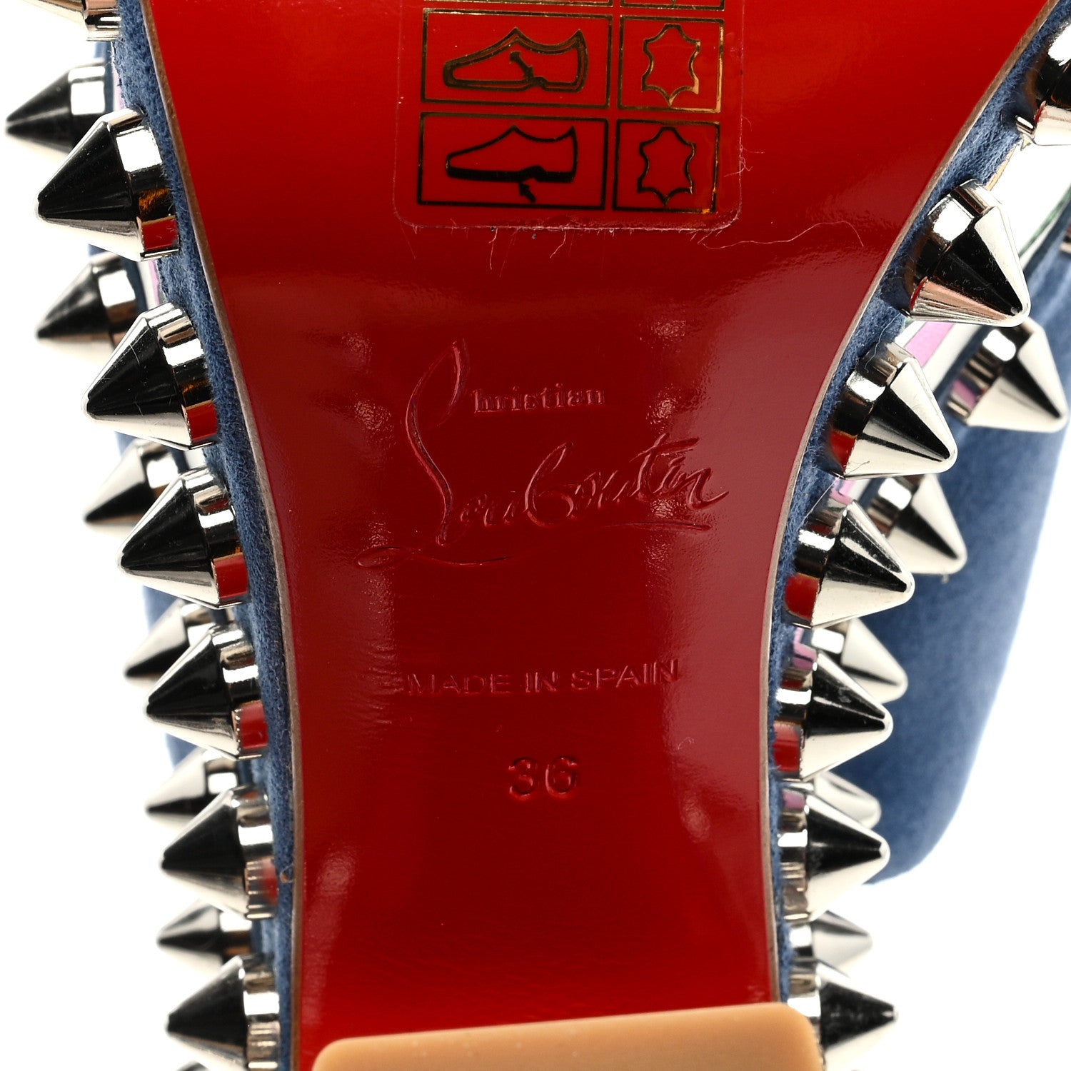 Christian Louboutin Crepe Satin Botanique Massivactic 160 Platform Sandals 36 Jeans Bianco Multicolor 6 of 7