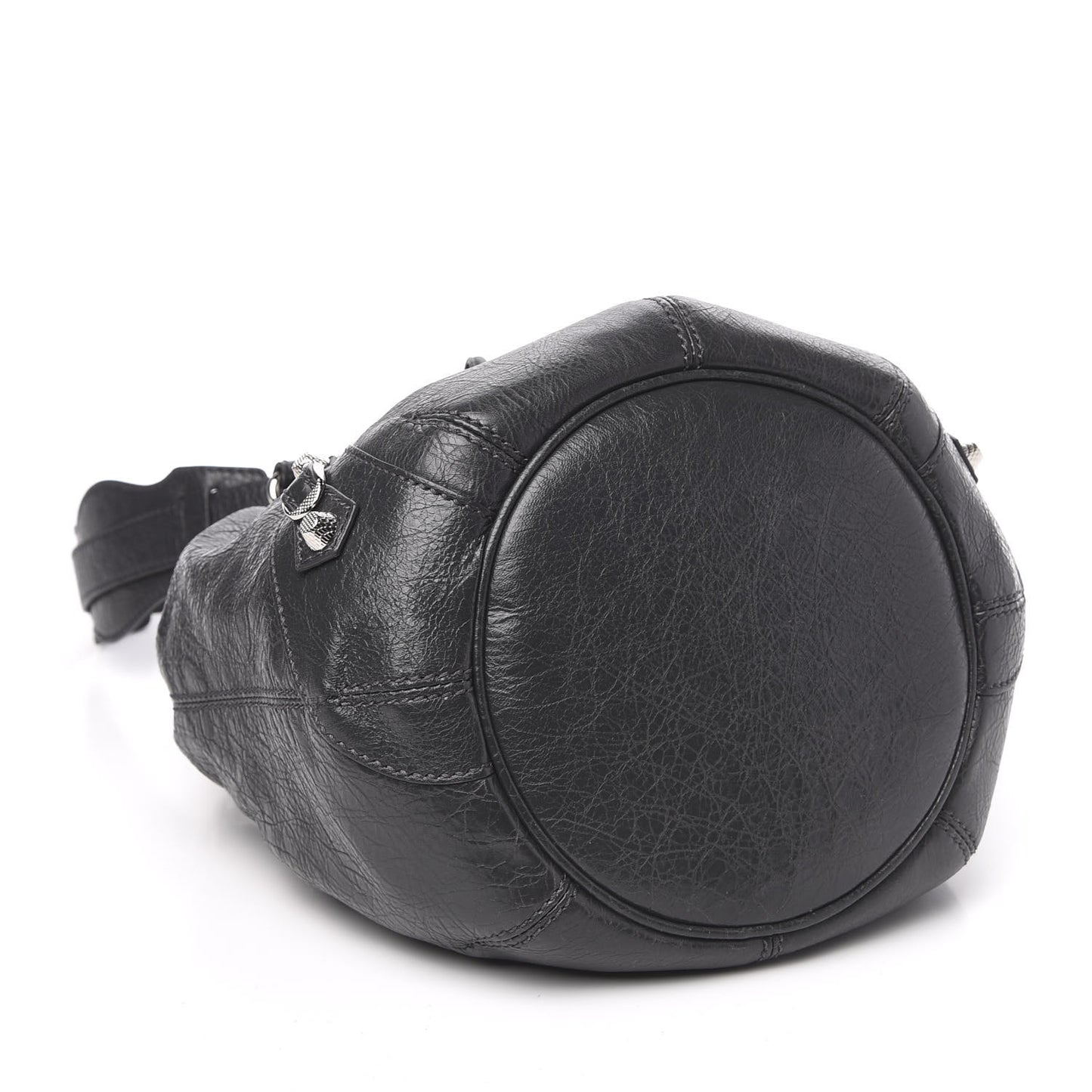 Agneau Giant 12 Silver Hardware Mini Pompon Gris Fossile