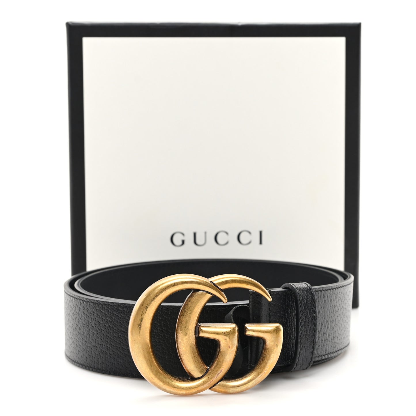 Textured Calfskin Double G 40mm Belt 90 36  Black