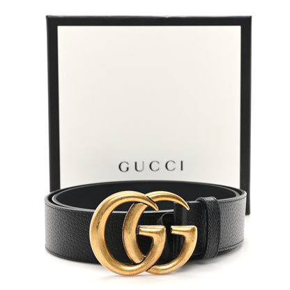Gucci Textured Calfskin Double G 40mm Belt 90 36  Black 5 of 5