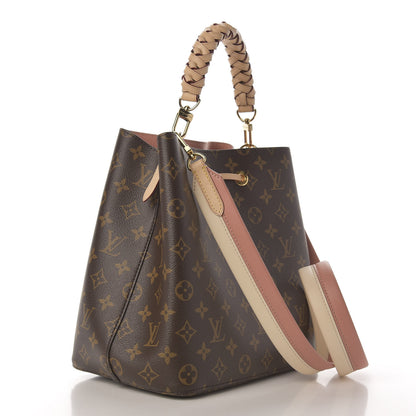 Louis Vuitton Monogram Braided Neonoe MM Peach Cream 4 of 11