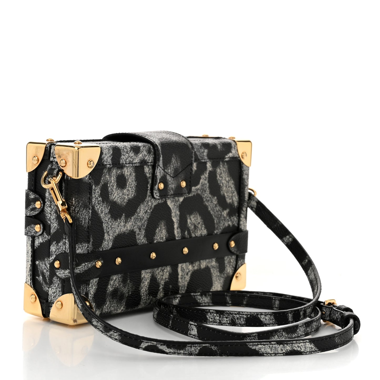 Leopard Petite Malle Black Gris