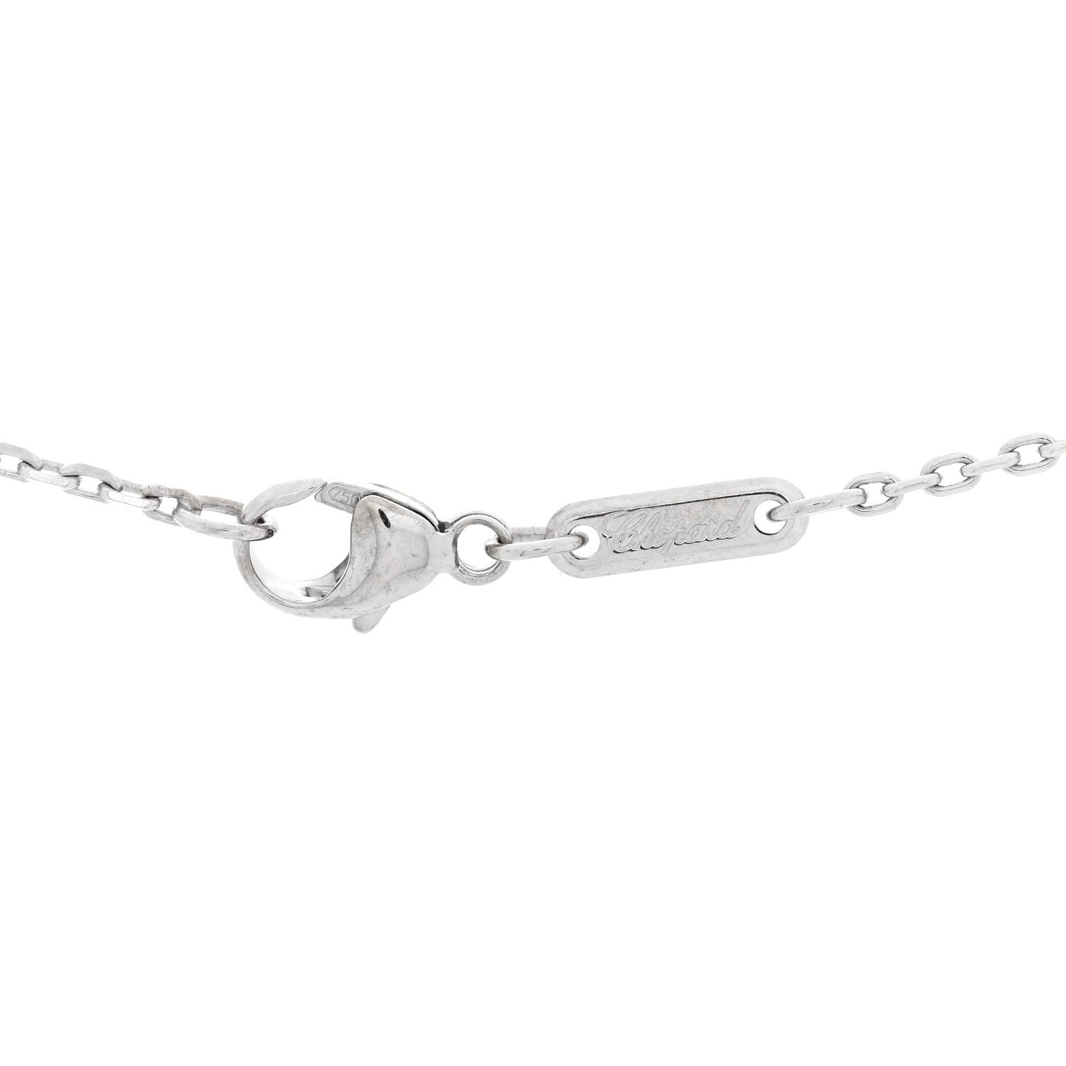 Chopard 18K White Gold Happy Diamonds Icons Paved Heart Pendant Necklace 4 of 5