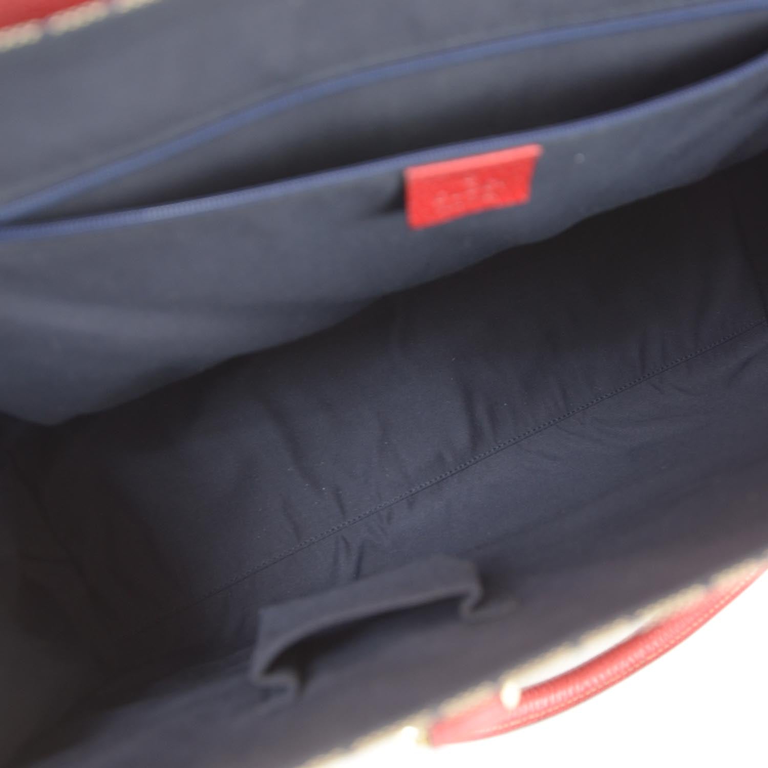 Gucci Monogram Work Tote Navy Red 7 of 8