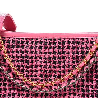 Chanel Tweed Calfskin Small Gabrielle Hobo Pink 8 of 10