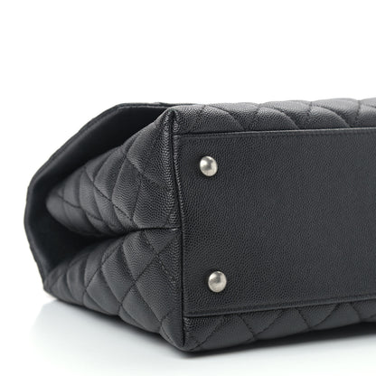 Chanel Caviar Lizard Quilted Small Coco Handle Flap Black 8 of 9
