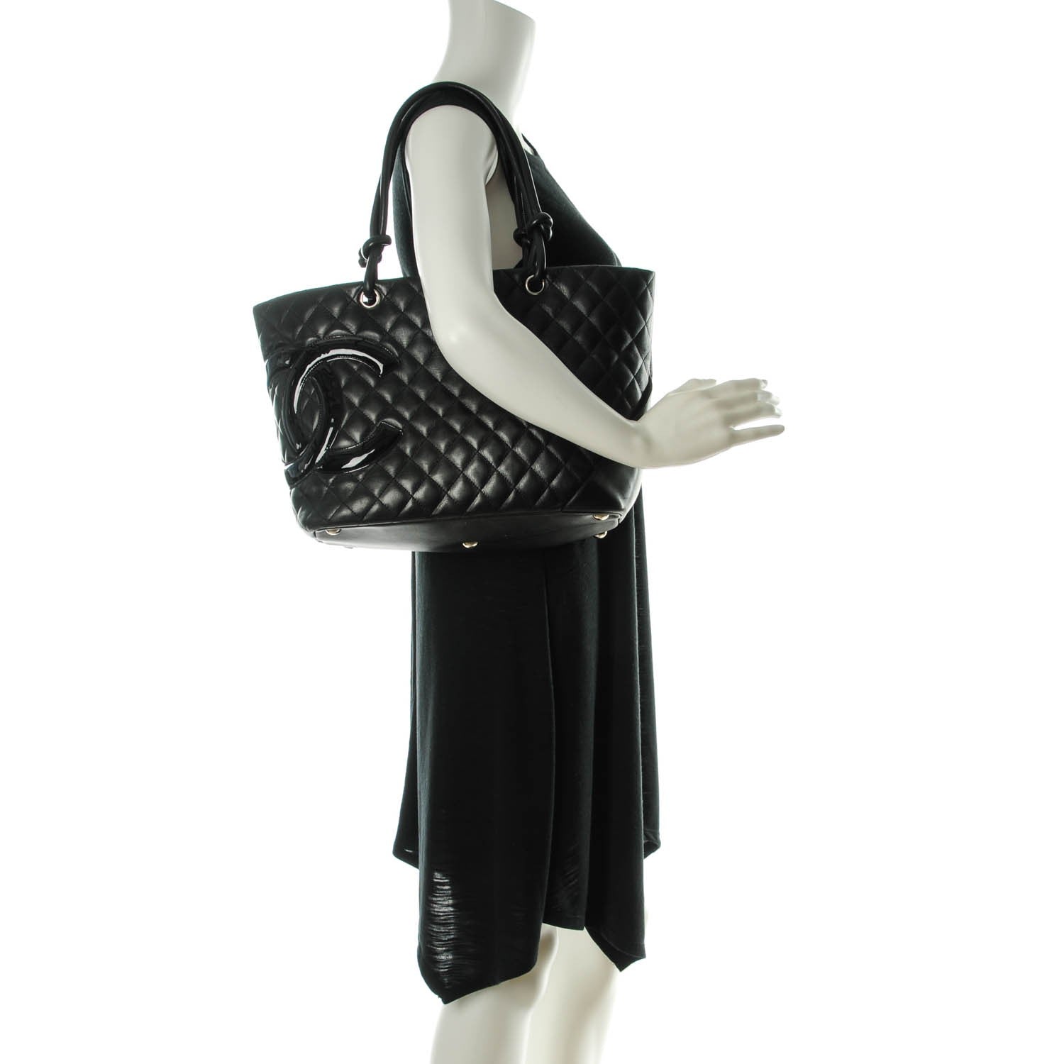 Chanel Calfskin Quilted Large Cambon Tote Black 2 of 7