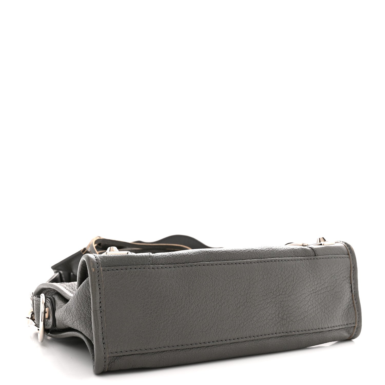 Balenciaga Chevre Silver Metallic Edge Hardware Mini City Bleu Acier 5 of 13