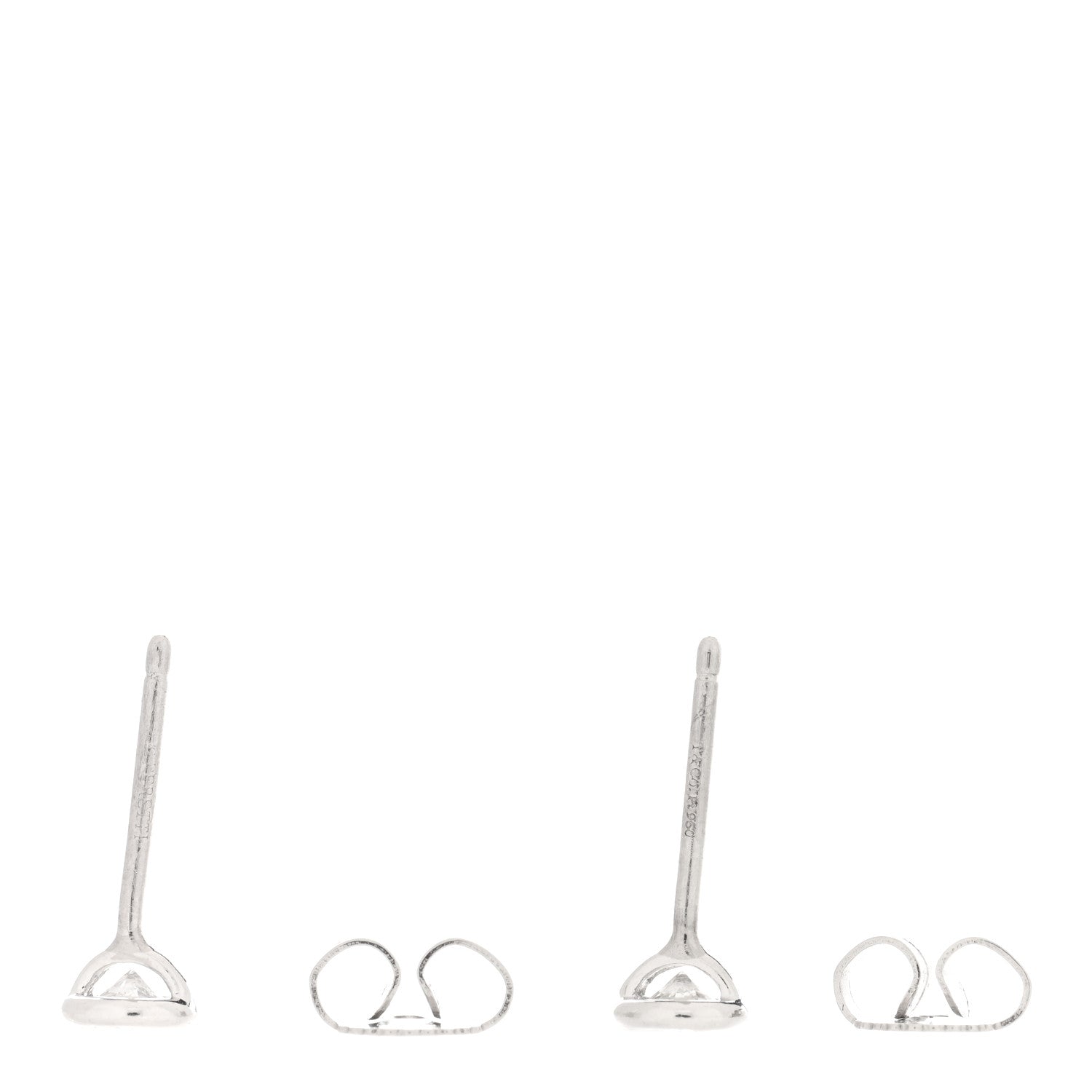 Tiffany Platinum Diamond .32ctw Elsa Peretti Diamonds By The Yard Earrings 3 of 5