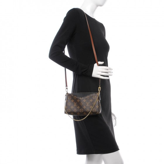 Louis Vuitton Monogram Pallas Clutch Black 2 of 10