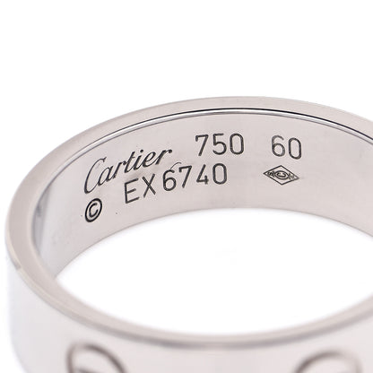Cartier 18K White Gold 6mm LOVE Ring 60 9 4 of 4