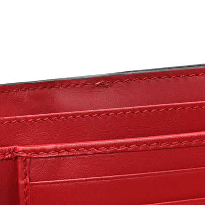 Gucci GG Supreme Monogram Pearl Studded French Wallet Beige Hibiscus Red 11 of 14