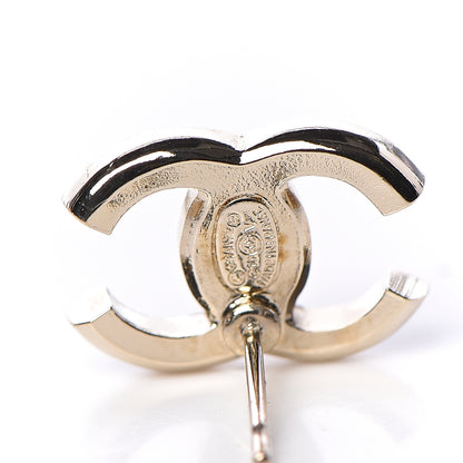 Chanel Enamel Crystal CC Earrings Black Gold 4 of 5