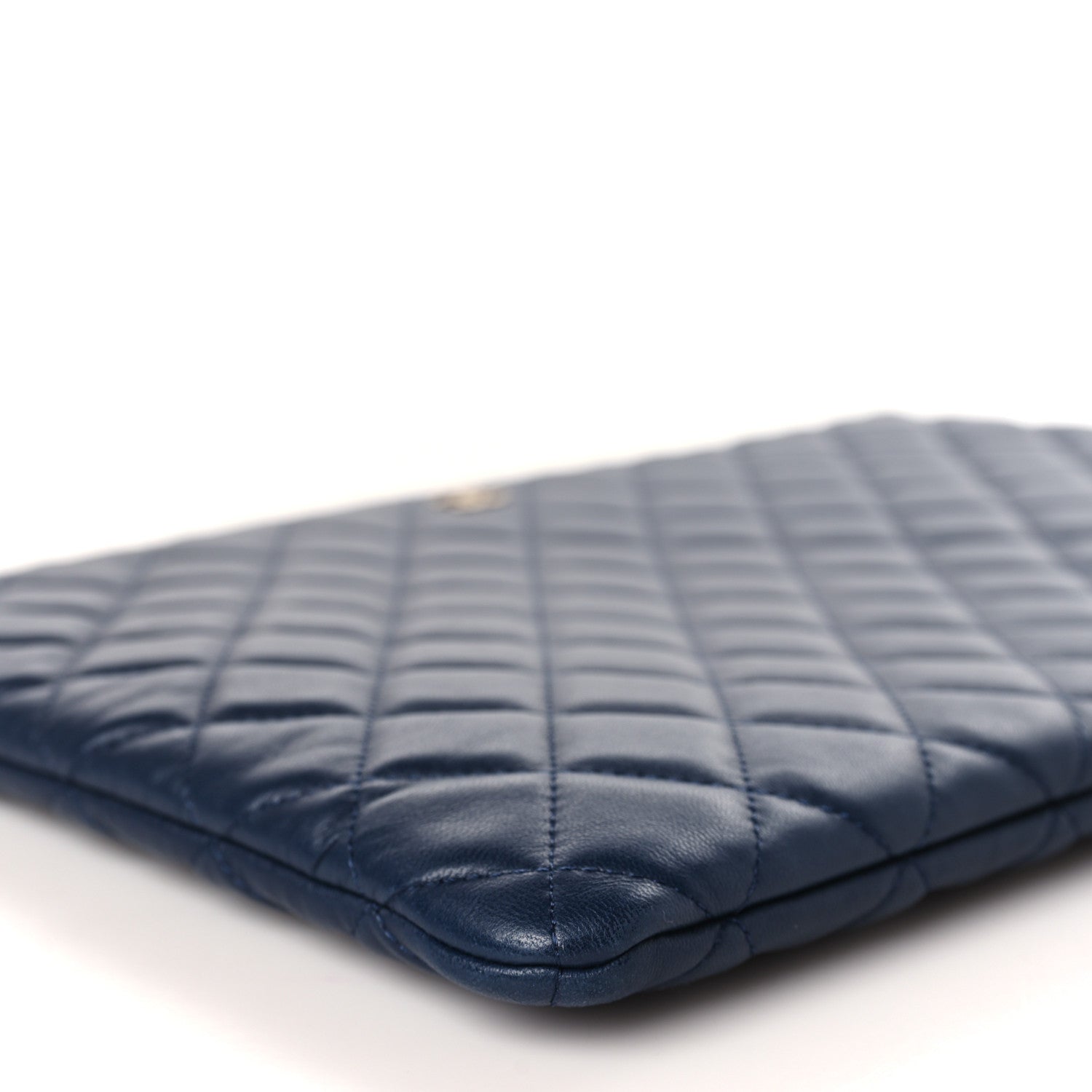 Chanel Lambskin Quilted Casino Beauty CC Cosmetic Case Navy 8 of 9