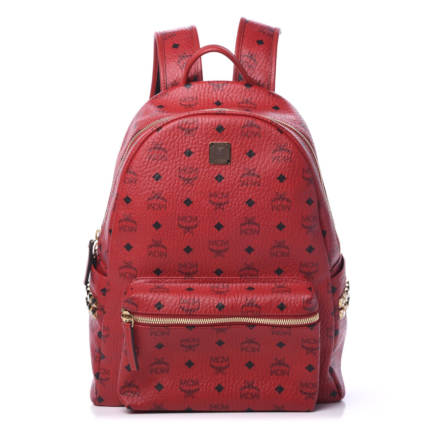 Visetos Medium Side Studs Stark Backpack Ruby Red