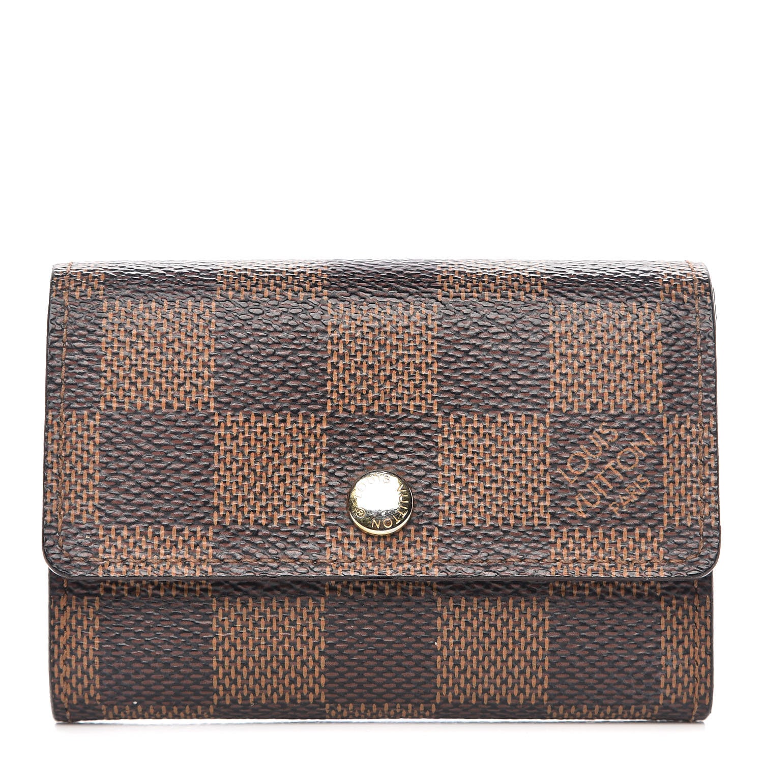Louis Vuitton Damier Ebene Porte-Monnaie Plat Coin Purse 1 of 6