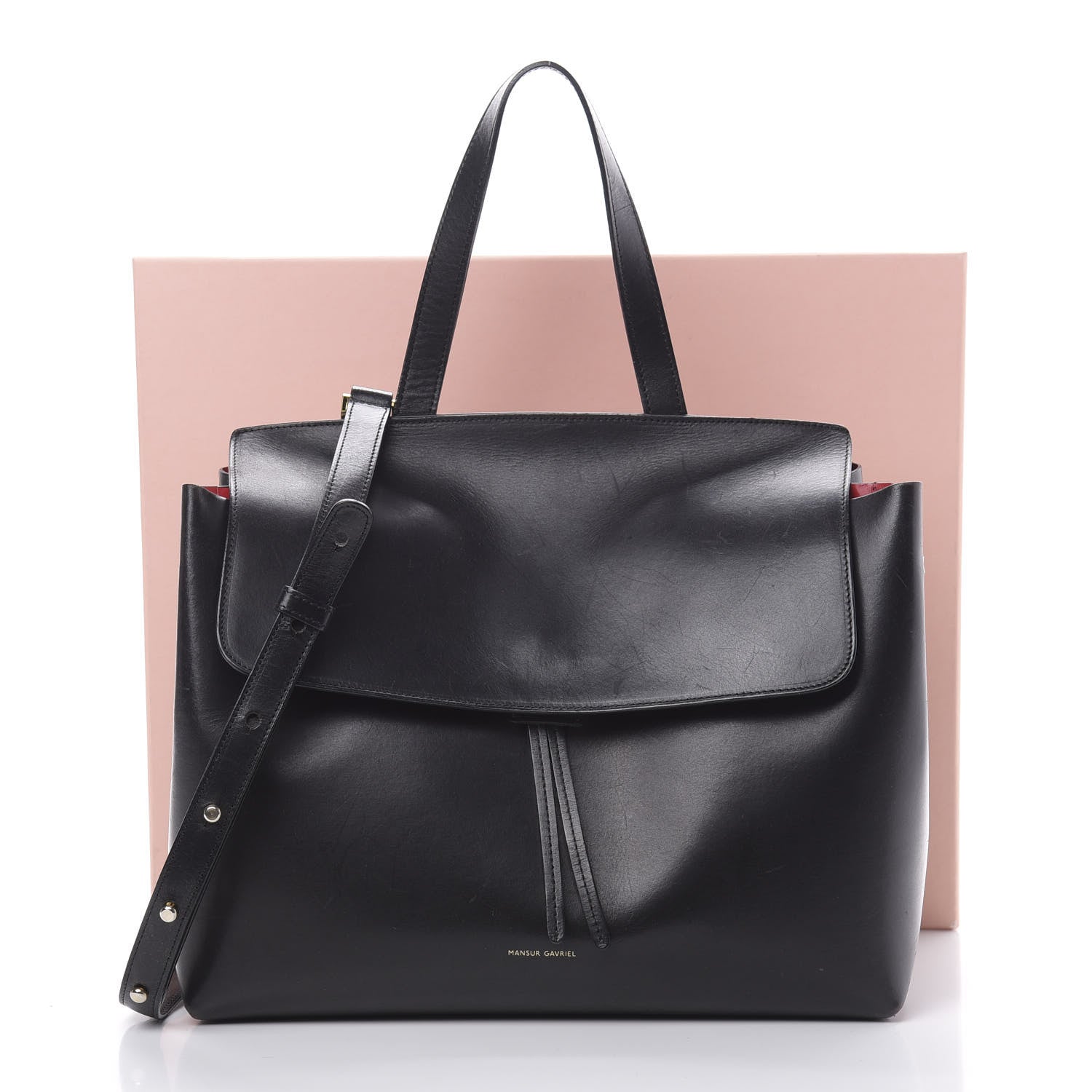 Mansur Gavriel Calfskin Lady Bag Black Flamma 18 of 18