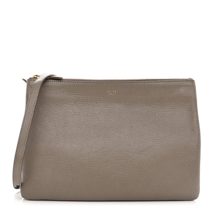 Celine Lambskin Large Trio Crossbody Bag Beige 1 of 11