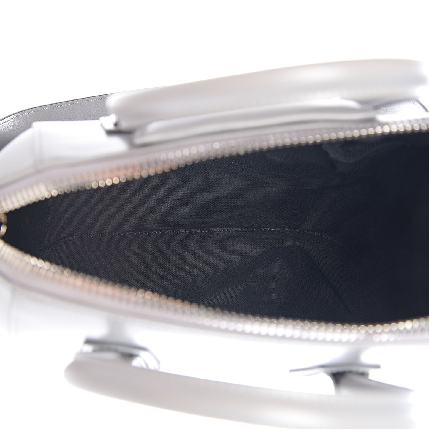 Shiny Lord Calfskin Small Antigona Pearl Grey