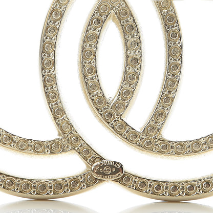 Chanel Crystal CC Brooch Gold 4 of 5