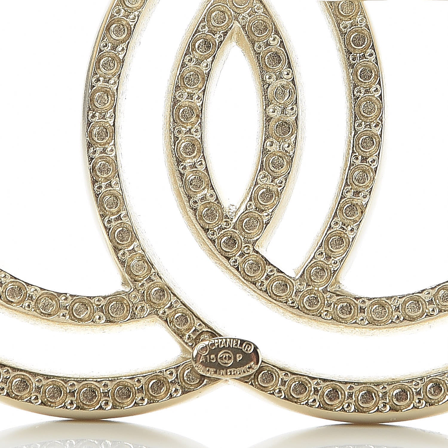 Chanel Crystal CC Brooch Gold 4 of 5