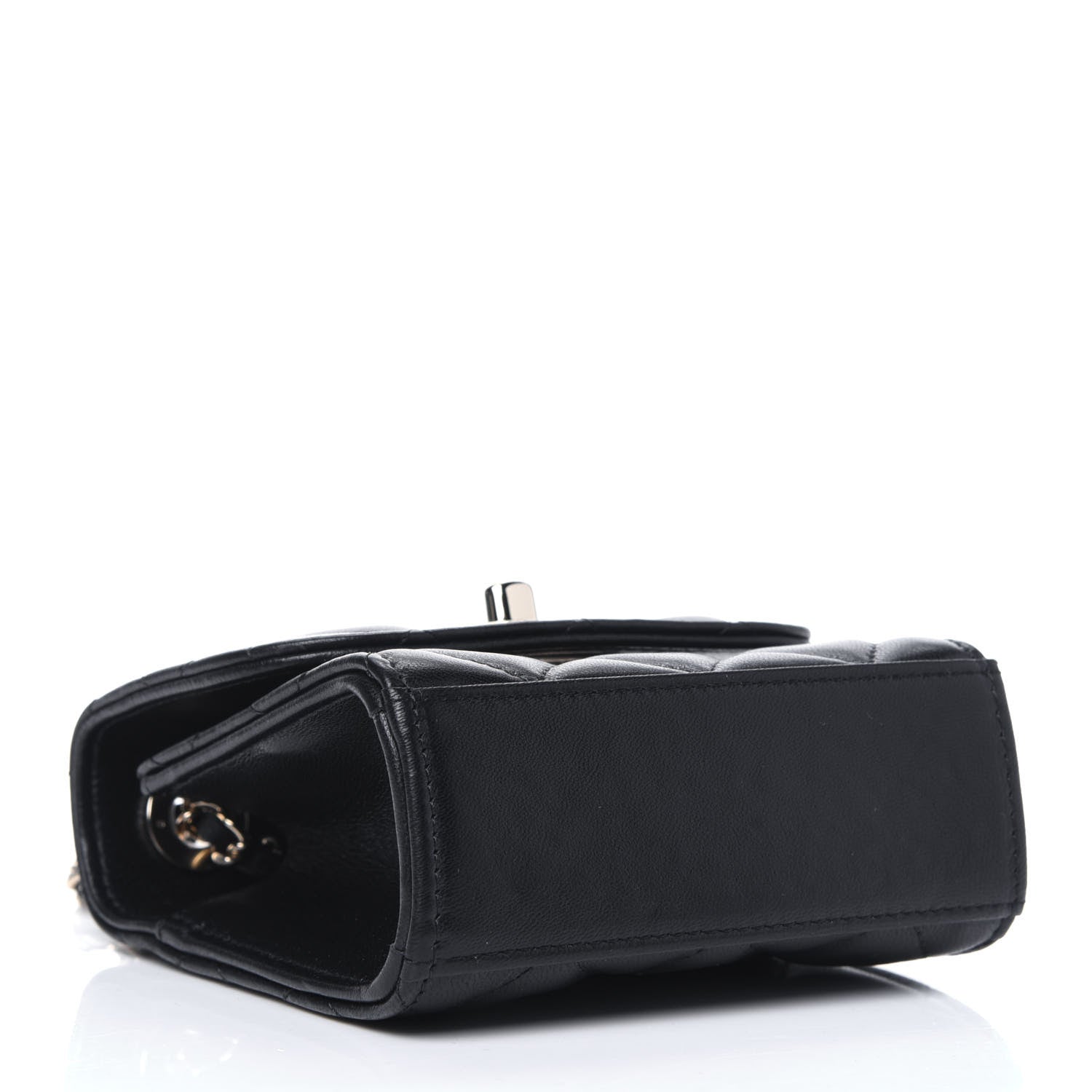 Chanel Lambskin Quilted Mini Trendy CC Chain Wallet Black 4 of 12