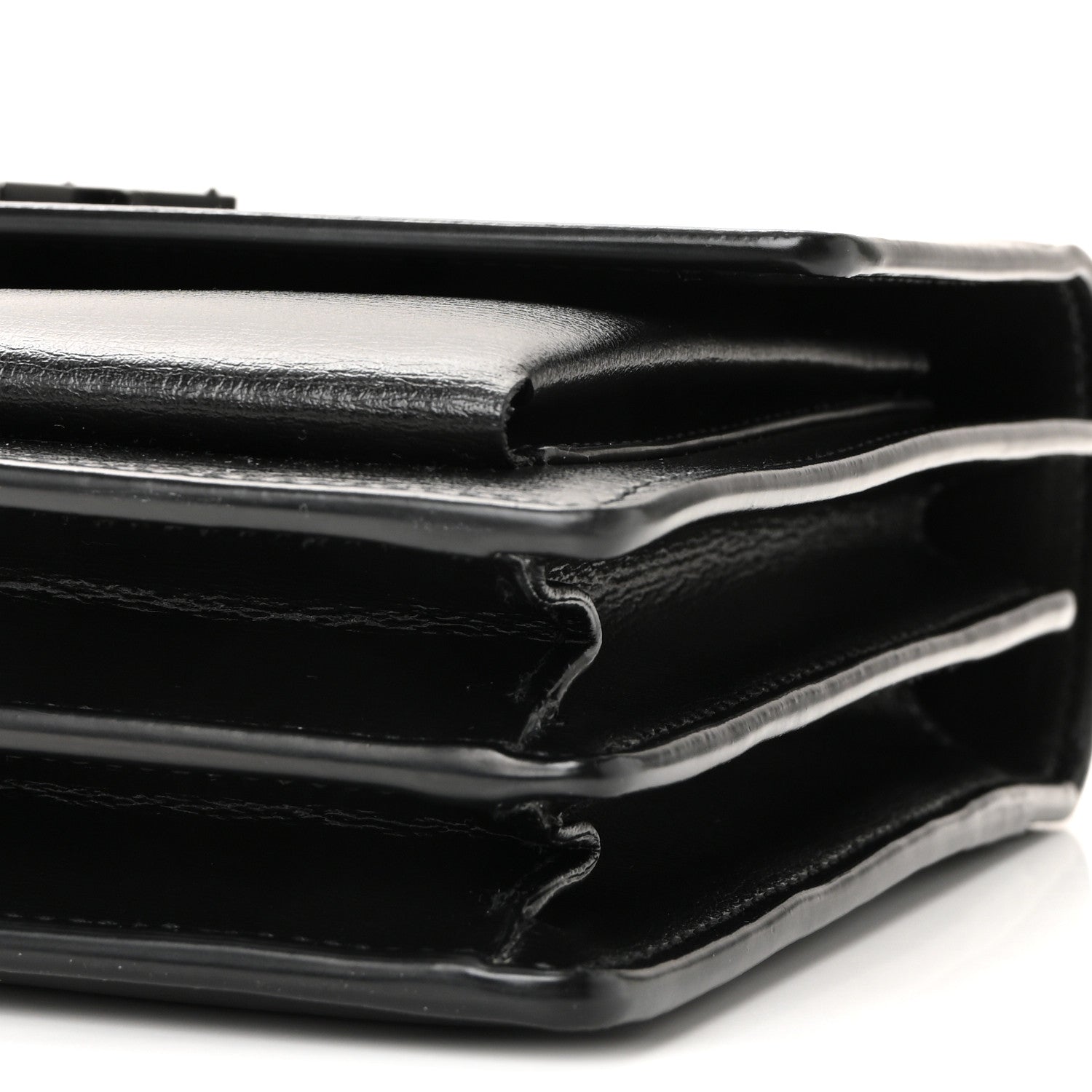 Saint Laurent Calfskin Medium Monogram Monochrome Sunset Black 9 of 10