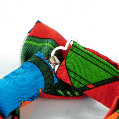 Hermes Silk Twill Mini Flots Fleurs Et Frontaux Bow Tie 3 of 6